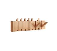 DAZSIAZ Appendiabiti da Parete in Legno a Forma di Pianoforte, Appendiabiti con Gancio Ribaltabile per Cappotti, Borse, Materiale in Faggio, per Ingresso, Camera da Letto, Bagno(Primary,8 hooks)