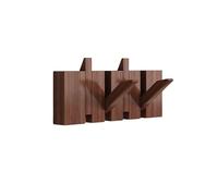 DAZSIAZ Appendiabiti da Parete in Legno di Faggio, Appendiabiti da Parete a Forma di Pianoforte, Attaccapanni da Muro Salvaspazio, per Ingresso, Camera da Letto, Bagno, Soggiorno(Brown,4 hooks)