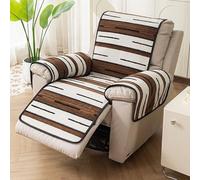 DAZSIAZ Copripoltrona Reclinabile Trapuntato Reversibile, Copridivano Impermeabile, Protezione per Mobili, Cuscini per Divano Lavabili, Adatti Anche agli Animali Domestici(Brown,63x200cm)