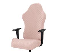 DAZSIAZ Coprisedia da Gaming Universale Elasticizzato AntiGraffio, Coprisedile per Computer da Ufficio e Gaming con Copribraccioli, Protezione per Poltrona Girevole con Cerniera(Pink,Short)
