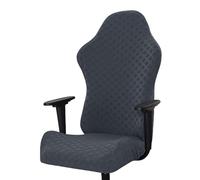 DAZSIAZ Coprisedia da Gaming Universale Elasticizzato AntiGraffio, Coprisedile per Computer da Ufficio e Gaming con Copribraccioli, Protezione per Poltrona Girevole con Cerniera(Dark Gray,Long)