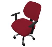 DAZSIAZ Coprisedia per Computer da Ufficio, Coprisedie Girevoli per Scrivania, Coprisedile per Seduta e Schienale del Computer, Protezioni per Mobili per Cani, Gatti e Animali Domestici(Red,One Size)