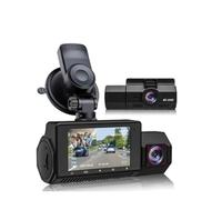DazulI Dash Cam A 3 Canali Telecamera per Visione Notturna 4K per Auto Dashcam GPS Monitor di Parcheggio 24 Ore Registratore per Auto, modalità Parcheggio 24 Ore, GPS, WiFi,128g Card