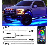 DazulI Luci Sottoscocca per Auto, RGB Multicolore Flessibile 300 LED Impermeabile per Automobile Chassi, Luce al Neon per Atmosfera, 60cmx4 180cmx2