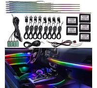 DazulI Striscia LED Acrilica per Interni per Auto,Universale 18 in 1 Symphony RGB Atmosfera LED per Auto Luci Ambientali Interni LED Fibra Guida Acrilica