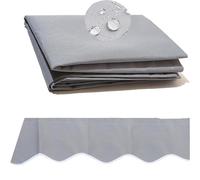 DAZULI Tenda parasole manuale retrattile in tessuto di ricambio (senza telaio), impermeabile, 280 g/m², in poliestere resistente all'acqua (dimensioni: 6 x 3,5 m, colore: grigio)