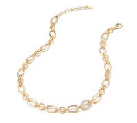Dazylleco Collana Catena Donna Oro/Argento Grosso Collana Cubana in Stile Punk Gioielli di Moda Regalo Compleanno per Donna e Ragazze(01-Gold)