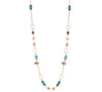 Dazylleco Collana Donna Oro Lunga Collana Perline di Pietre Naturali Lunghe Boho Bigiotteria Regalo per Donna Compleanno(Colorful)