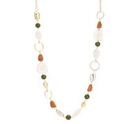 Dazylleco Collana lunga da donna, oro/oro rosa, lunga dichiarazione, gioiello alla moda, maglione lungo, regalo di compleanno per donne