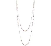 Dazylleco Collana lunga di perle da donna, in argento, a doppio filo, idea regalo per la festa della mamma, Perla, Non pietra preziosa