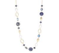 Dazylleco Collana lunga dorata da donna, con grandi perle di pietra, gioiello alla moda, regalo per la mamma, normale, Pietra Cristallo Madreperla, Non pietra preziosa
