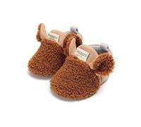 Dazzerake Scarpine Primi Passi Prima Infanzia 0-18 Mesi Pantofole Bambini Antiscivolo Pecora Forma Baby Scarpe Neonati Inverno Scarponi da Neve (Marrone, 0-6 Mesi)