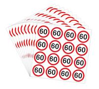 Dazzjoy 60 Adesivi Compleanno, 160 Pezzi, Cartello Stradale, 60 Compleanni, Decorazione per 60 Compleanni, Uomo e Donna, 60 Decorazioni Compleanno, 60 Anniversari, Feste Regalo