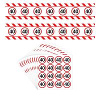 DazzJoy Set di 40 decorazioni per compleanno con 40 decorazioni per compleanno, 15 m e 10 adesivi, decorazione per 40 compleanno, uomo e donna, cartello stradale, decorazione per 40 anni, per donne