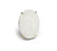 Dazzle Appeal Anello Druzy Solid, Anelli Estivi Gioielli alla moda, Cristallo Druzy Geode Ring, Cocktail Geode Ring, Ovale Oro Agata Anello Pietra Dimensioni 25-35mm circa, Gemma Pietra, Quarzo