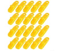 DAZZLEEX 10 clip per tenda da esterno, 70 kg, meccanismo di blocco scorrevole per ancoraggio di corde elastiche o corde, per tende da campeggio, coperture per piscine, rifugi all'aperto (giallo)