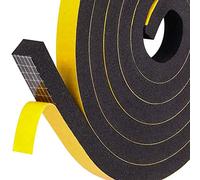 DAZZLEEX 2 nastri adesivi neri in schiuma, 12 mm x 10 mm x 2 m (L) a celle chiuse per porte di casa