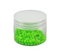 DAZZLEEX 20-200 perline fluorescenti in silicone da 4 mm, 5,5 mm, 6 mm, 8 mm, attrattore da pesca al buio, per pesca in mare, corpi di amo e pesca a mosca, colore verde (4 mm, 200 pezzi)