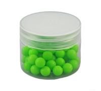 DAZZLEEX 20-200 perline fluorescenti in silicone da 4 mm, 5,5 mm, 6 mm, 8 mm, attrattore da pesca al buio, per pesca in mare, corpi di amo e pesca a mosca, colore verde (8 mm, 50 pezzi)