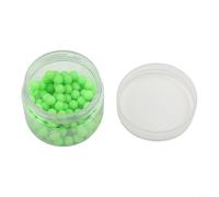 DAZZLEEX 20-200 perline fluorescenti in silicone da 4 mm, 5,5 mm, 6 mm, 8 mm, attrattore da pesca al buio, per pesca in mare, corpi di amo e pesca a mosca, colore verde (6 mm, 100 pezzi)