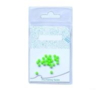 DAZZLEEX 20-200 perline fluorescenti in silicone da 4 mm, 5,5 mm, 6 mm, 8 mm, attrattore da pesca al buio, per pesca in mare, corpi di amo e pesca a mosca, colore verde (4 mm, 25 pezzi)