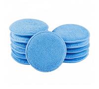 DAZZLEEX 24PCS 5 pollice Auto Applicatore Lucido Lucido Pad Spugna Spugna Microfibra Ceretta o Pulito Bellezza Auto Vetro