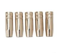 DAZZLEEX 5 pezzi MIG MB15 conico ugello sindone per torcia di saldatura, accessorio per saldatore a spinta a gas, diametro esterno 18 mm, foro interno 12 mm, lunghezza 54 mm