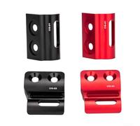 DAZZLEEX Adattatore per deragliatore anteriore per bicicletta, per Sram con gancio fisso, in lega di alluminio, altezza regolabile, colore nero e rosso, 11 g, con bulloni (CG21 nero)
