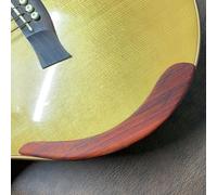 DAZZLEEX Bracciolo in legno per chitarra, 19,8 cm, autoadesivo, per chitarra acustica, protegge lo strumento dal sudore (legno rosso)