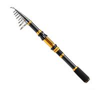 DAZZLEEX Canna da pesca telescopica in fibra di carbonio con manico in EVA, canna da pesca per spinning, mare, lago, per spigola, trota, pesce, 1,8 m-3,0 m (3,0)