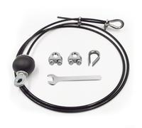 DAZZLEEX Cavo per puleggia fitness da 6 mm, in acciaio rivestito in plastica, da 2 m a 6 m, per casa, palestra, macchina di ricambio, sistema Lat Pulldown, colore nero (6 metri)