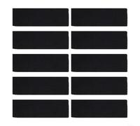 DAZZLEEX Confezione da 10 filtri a carbone attivo per ventilatore a soffitto per pale, strisce di cotone per purificazione dell'aria, colore nero, 25 x 8,9 cm, adatti per casa, ufficio, camera da