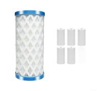 DAZZLEEX Confezione da 5 cartucce filtranti riutilizzabili tipo A/C/III per piscine fuori terra Intex 29000E, con filtro di carta sostituibile, nucleo in rete di plastica, blu e bianco, Summer Us
