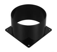 DAZZLEEX Connettore flangiato da parete in ABS per tubo di ventilazione da 75/100/120 mm, adattatore per condotto rotondo nero per collegamento di ingresso o uscita dell'aria nei sistemi di