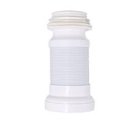 DAZZLEEX Connettore per vaschetta WC, Flessibile in PVC Bianco WC rifiuti Lunghi 250mm-500mm