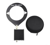 DAZZLEEX Donut - Antenna ad anello a banda larga da 10 kHz-180 MHz con convertitore a bassa impedenza per radio, talkie, SDR e stazioni radio, include custodia
