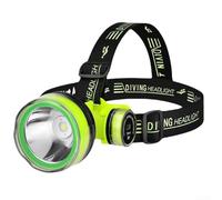 DAZZLEEX Faro subacqueo a LED ricaricabile 500M impermeabile luce subacquea con batteria da 5000 mAh Type-C Ricarica rapida a mani libere per esplorazione subacquea nuoto nero