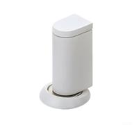 DAZZLEEX Fermaporta magnetico da pavimento, antivento, con meccanismo nascosto, per casa, ufficio, camera da letto, cucina, resistente, installazione senza fori, grigio canna di fucile (bianco)