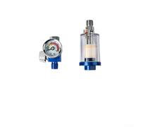 DAZZLEEX Filtro dell'aria e regolatore di pressione da 1/4 di pollice con elemento in rame e manometro per spruzzatore di vernice, compressore d'aria, separatore d'acqua, confezione da 2 (2 pezzi)