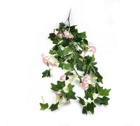 DAZZLEEX Fiore artificiale da appendere, in seta, lungo 100 cm, per arco di nozze, sfondo per feste, decorazione da parete per casa o giardino, realistico, gelsomino invernale e gloria mattutina