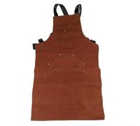 DAZZLEEX Grembiule da saldatura, resistente al calore, in pelle ignifuga, con tasche multiple, tracolla per uomini e donne, lavorazione del legno, 60 x 90 cm, nero