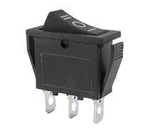 DAZZLEEX Interruttori a bilanciere, 10 pezzi On-Off-On Rettangolare Interruttore a Bilanciere 3 Posizioni SPDT Nero Per Cruscotto Auto 12V