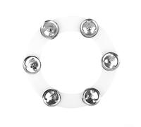 DAZZLEEX Jingles in silicone + metallo Hi Hat professionale Tamburello Campane in acciaio Piatti a percussione Set di tamburi a campana 19,9 * 19,5 cm
