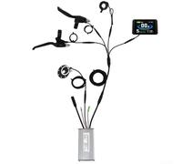 DAZZLEEX Kit di conversione per bici elettrica KT 36V 48V 250W 15A Controller impermeabile con display LCD8H Sensore PAS acceleratore e leve freno