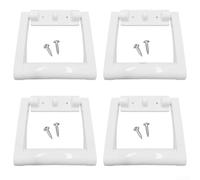 DAZZLEEX Kit di maniglie di ricambio in plastica bianca con cerniere e viti per refrigeratori Igloo 25-72QT, fissaggio sicuro a due viti, aggiornamento del dispositivo di raffreddamento esterno