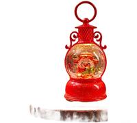 DAZZLEEX Lanterna cinese di Capodanno LED con luce di plastica rossa per la decorazione del desktop del partito domestico 8.5x17.5cm(F)