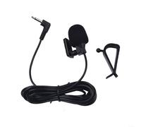DAZZLEEX Microfono esterno per autoradio da 3 5 mm per telefono cellulare e laptop, condensatore elettrete per cartuccia con riduzione del rumore e cavo da 300 cm per una trasmissione vocale chiara