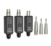 DAZZLEEX Microfono Wireless System 24-bit Risoluzione Audio E 48 KHz Frequenza di Campionamento Con Doppio Trasmettitore E Ricevitore Singolo, Perfetto Per Applicazioni Audio