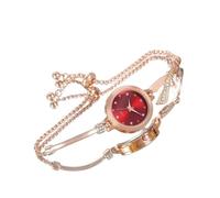 DAZZLEEX Orologio al quarzo da donna con dettaglio creativo a fiocco per un look alla moda, Come da immagine, Red
