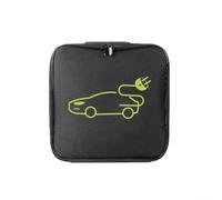 DAZZLEEX Piazza Custodia per Cavi in Tessuto Oxford per Cavo Di Ricarica, Grande Capacità Organizer per Tutti I Cavo Di Prolung Auto, Adatta per Caricabatterie Da Auto Elettrica 32x32x10cm